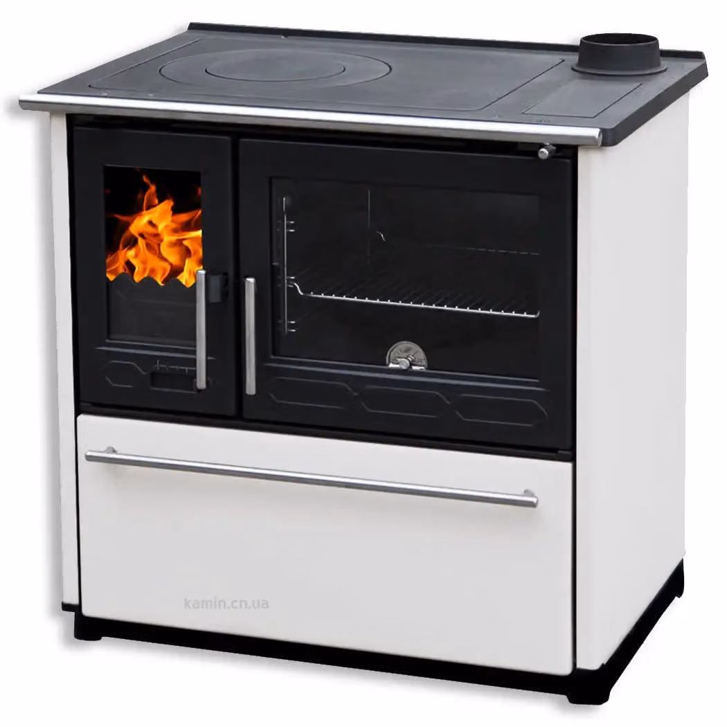 Опалювально варильна піч Plamen Glas 850 white