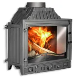 Камінна топка KAWMET W4 PB (14.5 kW) праве бокове скло — фото 2