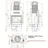 BKH 5.0 Tunnel 42-66 ST-DT камін тунельний з боковим відкриттям і розсувними дверцятами — фото 3