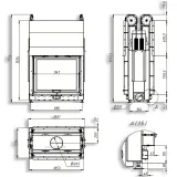 Повітряна камінна топка Gavryliv&Sons 90x75 тунельна подвійна гільйотина — фото 3