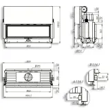 Повітряна камінна топка Gavryliv&Sons 166x54 тунельна гільйотина — фото 7