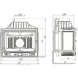 Камінна топка KAWMET W4 PB (14.5 kW) праве бокове скло — фото 7