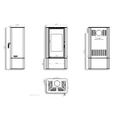 Сталева піч BOKAR Aston WD 4380 ( 9,0 кВт ) white ceramatex — фото 12