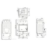Камінна топка BOKAR 6050 (14,4 kW ) black ceramatex — фото 9