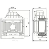 Камінна топка KAWMET W3 LB (16.7 kW) ліве бокове скло — фото 5