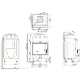 Камінна топка BOKAR 6050 (14,4 kW ) white ceramatex — фото 9