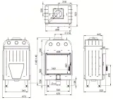 Камінна топка BOKAR 6050G (14,4 kW ) White ceramatex — фото 8