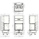 Камінна топка BOKAR PSG 60 (8,3 kW ) white ceramatex — фото 7