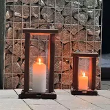 Підсвічник-ліхтар із натурального дерева — фото 3