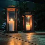 Підсвічник-ліхтар із натурального дерева — фото 10