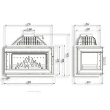 Камінна топка KAWMET W16 PB Black (13.5 kW) ECO — фото 8