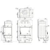 Камінна топка BOKAR 655047 R (14,5 kW ) black ceramatex — фото 9
