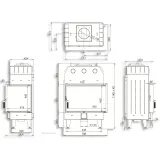 Камінна топка BOKAR 755047 R (15,2 kW ) white ceramatex — фото 9