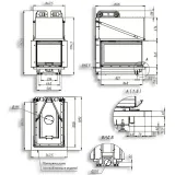 Повітряна камінна топка Gavryliv&Sons 85x50x85x54 тристороння — фото 4