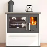 Опалювально-варильна піч Plamen 850 Glas — біла емаль — фото 16