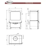 Чавунна піч Dovre ROCK 350 WB — фото 12
