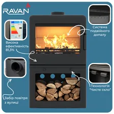 Чавунна піч Ravan Nevada 14 kW — фото 10
